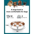 thumbnail image 4 of 8-Inch Stainless Steel Slow Feeder Dog Bowl – 2-Cup Capacity, Heavy Duty with Non-Slip Rubber Base, Promotes Healthy Digestion for Medium & Large Dogs, 4 of 6