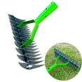 thumbnail image 3 of BeesClover Thatch Rake, 12.8-Inch Wide Lawn Thatching Rake, Alloy Steel Efficient Lawn Grass Rake For Cleaning Dead Grass, Soil Rake For Backyard Garden, 3 of 6