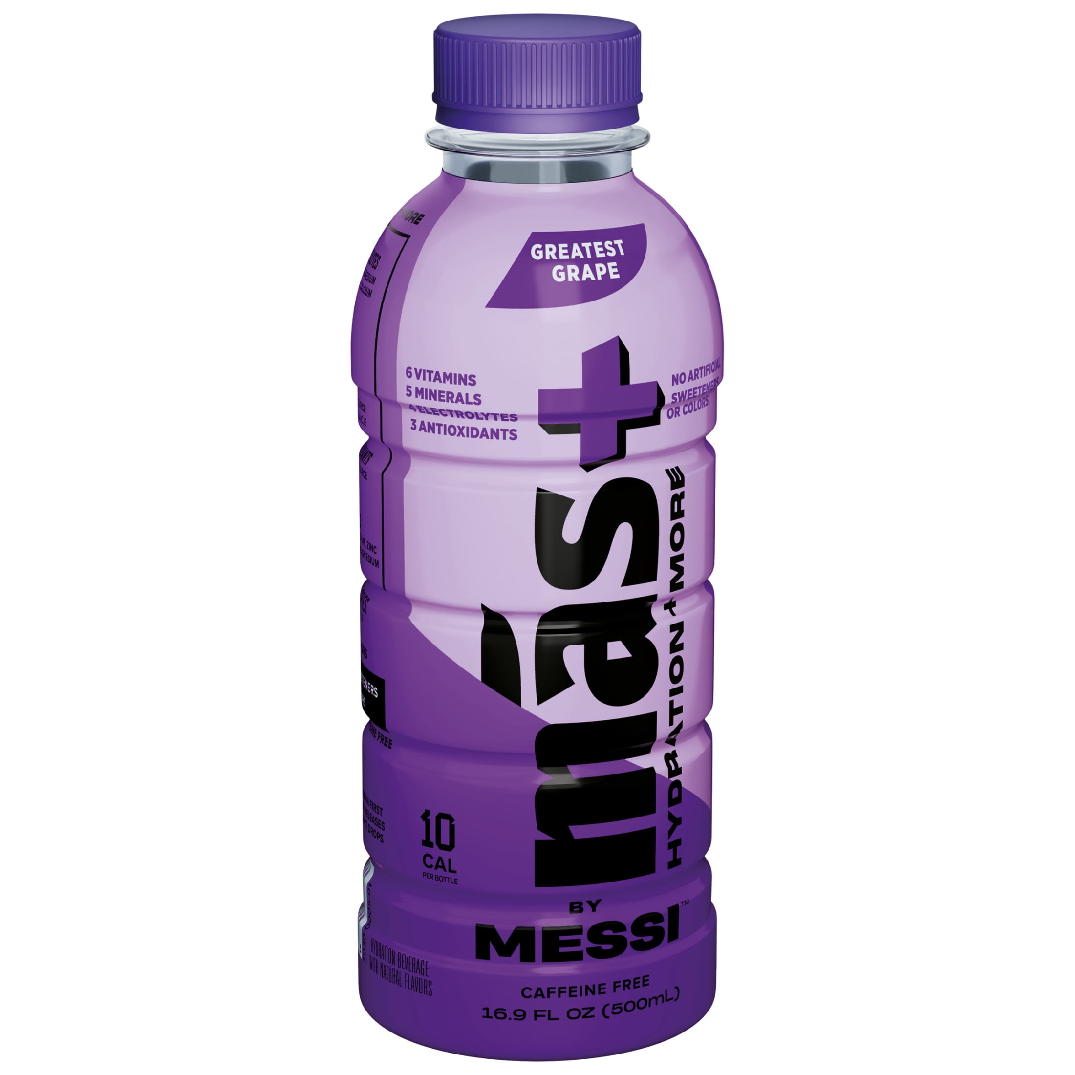 Más+ by Messi Hydration Sports Drink Greatest Grape, 16.9 fl oz Bottle