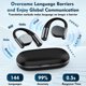 thumbnail image 2 of Auriculares con traducción por IA, 144 idiomas, Bluetooth 5.3 inalámbrico en tiempo real, cancelación de ruido, 60 horas de reproducción para viajes y reuniones de negocios, 2 of 7