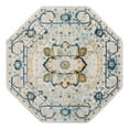thumbnail image 3 of Unique Loom Madeline Vintage Collection Area Rug - Jackson (5' 3" Octagon Gray/Navy Blue), 3 of 7