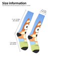thumbnail image 3 of Saiise Bluey Funny Socks Men Women Boys Kids Adults Novelty Graphic Crew Tube Socks Crazy Design Casual Dress Socks for Sports,Running,Travel, 3 of 7