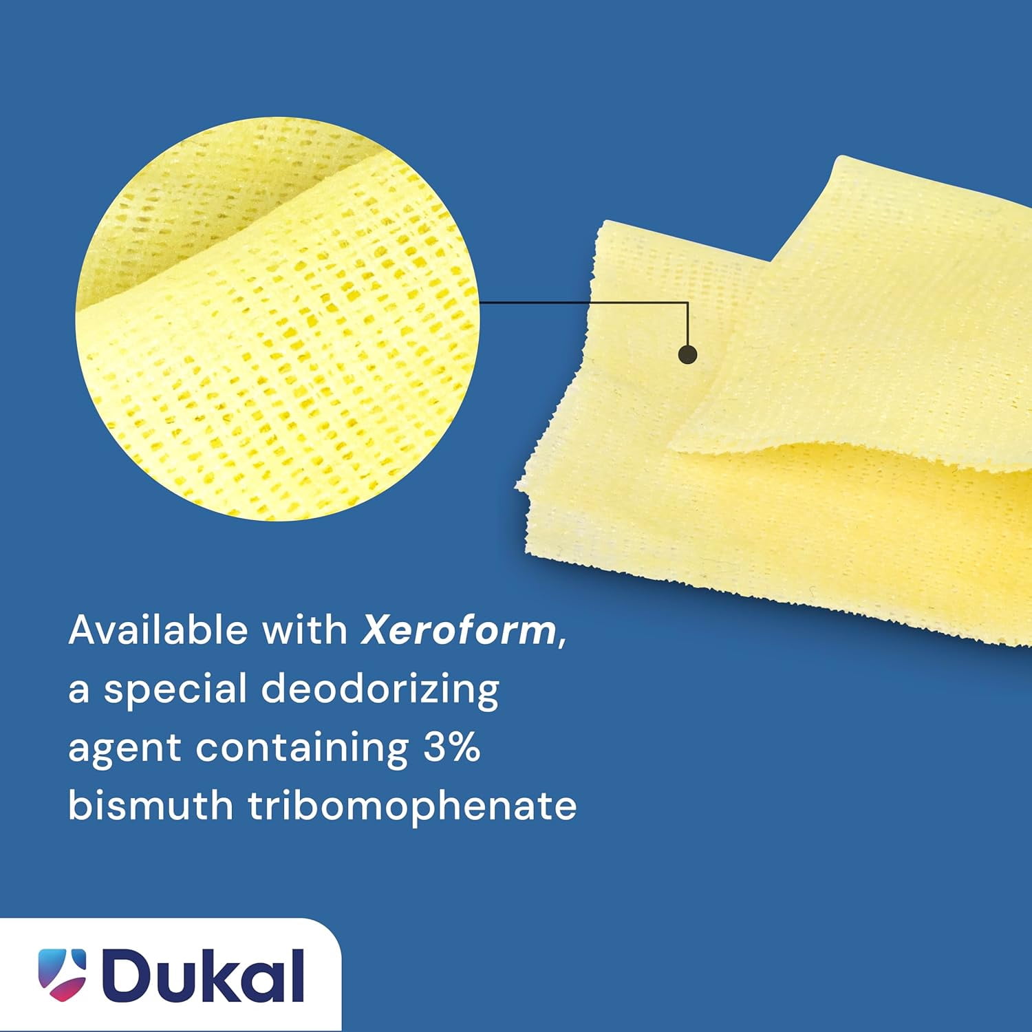 Dukal Xeroform Gauze, Sterile, Non-Adherent, 4 in x 3 yd, 6-Count