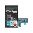 thumbnail image 1 of Minino Plus 10 Kg + Sobres Recetas Carnitas de Atún 85g (24 Pzas), 1 of 5