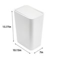 Hgallory Rectangle Trash Can with Cover, Household Small Garbage Bin