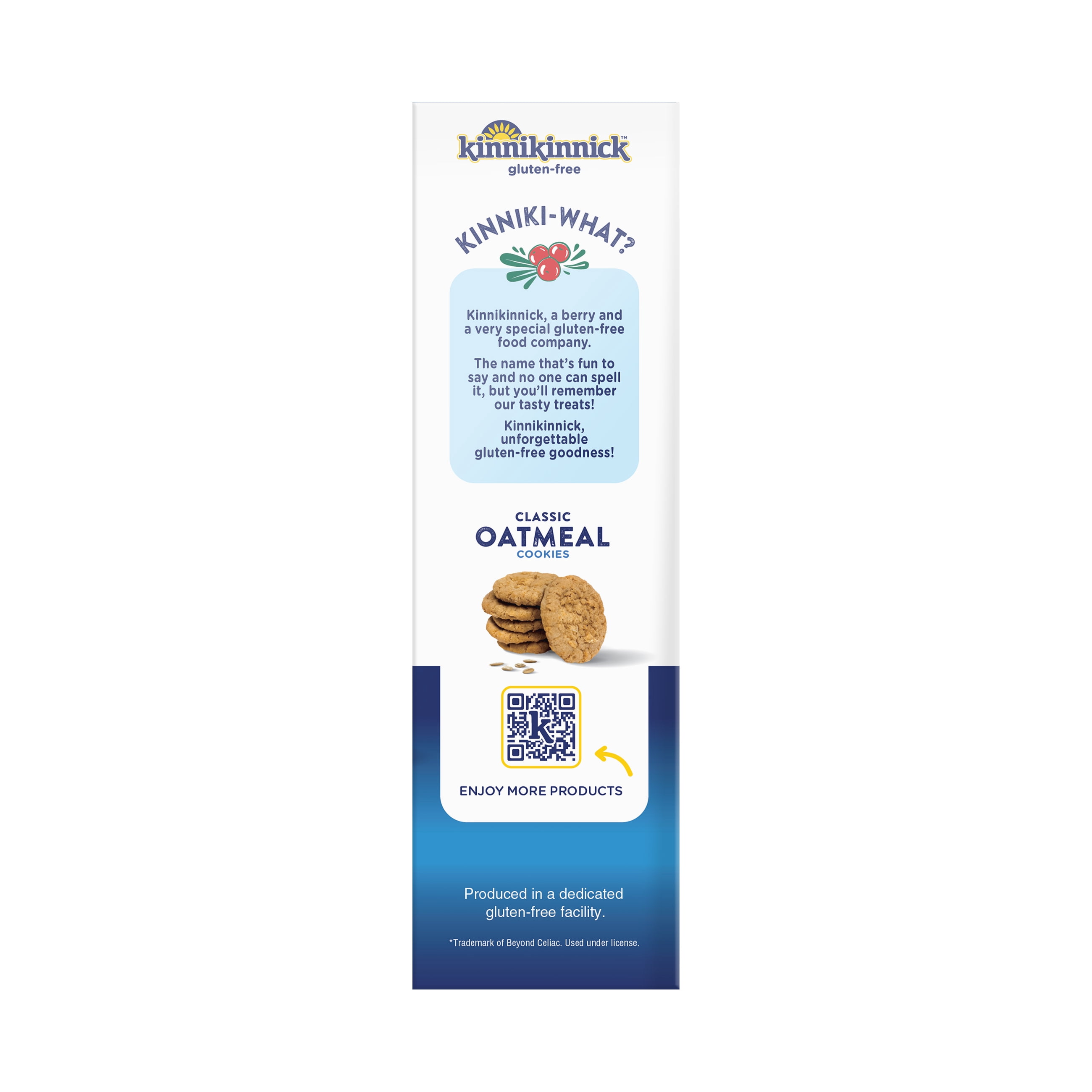 Kinnikinnick, Gluten Free Classic Oatmeal Cookies 7.75 oz