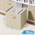 thumbnail image 4 of 6 Pack 13" Heavy Duty Fabric Storage Bins - Foldable Cubes for Closets, Shelves and Toys -Black, 4 of 5