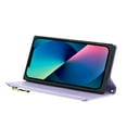 thumbnail image 5 of Crossbody Bag Wallet Case for iPhone 12 Pro Max,Shockproof Luxury PU Leather Zipper Pocket Magnetic Closure Folio Card Slot Flip Kickstand Phone Case with Shoulder Strap,Purple, 5 of 11