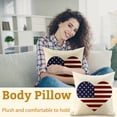 thumbnail image 2 of Independence Day Linen Pillow Cover, 18x18 Inch Square Patriotic Print Cushion Case for Sofa, Bed and Waist Support,July 4th Decorations, 2 of 5