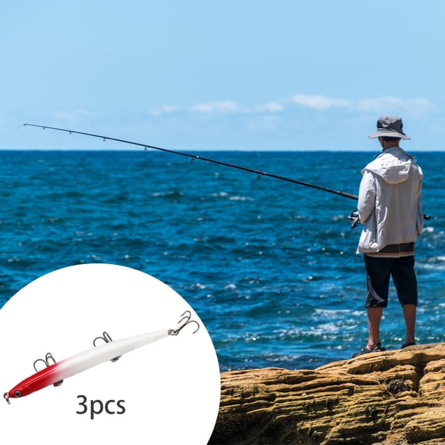 Swims que n en la oscuridad, cebos de pesca simulados, señuelo de lápiz para barco, pesca en 3D, aparejos de pesca al aire libre con ganchos de cuerpo blanco Macarena señuelo de pesca