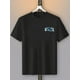 thumbnail image 1 of Camiseta para hombre - Mezcla de algodón suave, cuello redondo, manga corta, informal, negra con estampado blanco, ideal para ropa informal y regalos, moda para el día a día | Camiseta con gráficos ll, 1 of 5