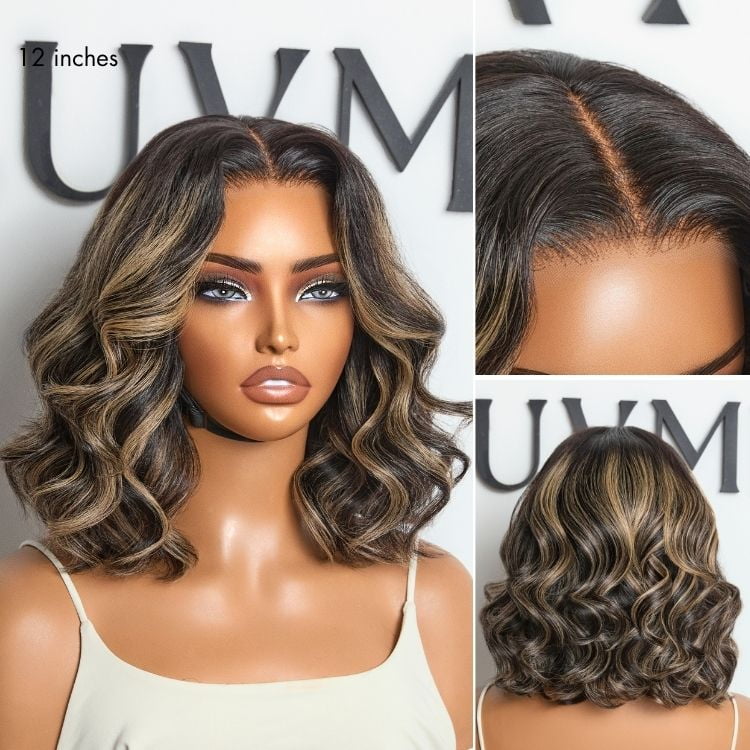 LUVME All-Day Comfort™ Wig Blonde Highlight Loose Wave Glueless Minimalist HD Lace T Part Wig Pre-Cut Lace