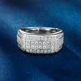 thumbnail image 5 of SFTING Men Wedding Band 925 Sterling Silver Round Cut Men Rings Wedding 5A CZ Wedding Rings for Men Size 10, 5 of 7