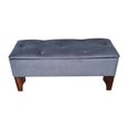 thumbnail image 1 of Mueble de felpa Trunk Banquette Rimar con botones grises, 1 of 1