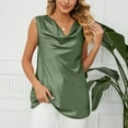 thumbnail image 2 of IROINNID Women's Basic Casual Tunic Tops Solid Color V-neck Comfy Loose Sleeveless Tops Under 10$, 2 of 2