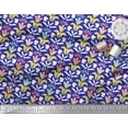 thumbnail image 3 of Soimoi Blue Cotton Cambric Fabric Florals Floral Print Sewing Fabric Yard 56 Inch Wide, 3 of 3