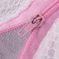 thumbnail image 3 of Cesta de lavado para ropa del hogar con cremallera, lencería, calcetines, sujetadores y ropa interior, color blanco y rosa, 3 of 5