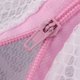 thumbnail image 3 of Cesta de lavado para ropa del hogar con cremallera, lencería, calcetines, sujetadores y ropa interior, color blanco y rosa, 3 of 5