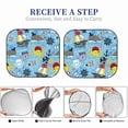thumbnail image 6 of Naloa Pirate Marine Animals 2 Piece Foldable Car Sun Shades, Car Windshield Sunshade, Front Window Sunshade for Car, Truck, SUV - Small, 6 of 7