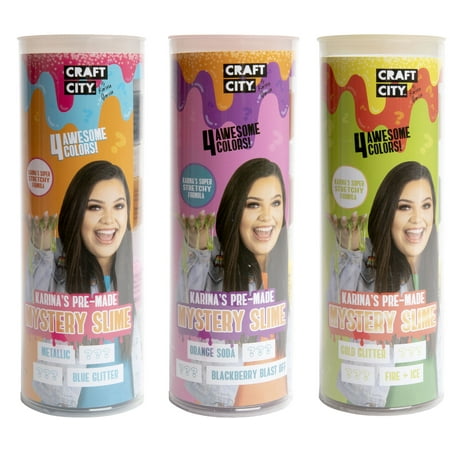 Craft City Karina Garcia Mystery Slime 4 pack of 3 oz slime (12 oz) -Styles may vary