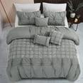 thumbnail image 1 of JML 7-Piece Microfiber Comforter Set, Queen, Pinch Pleat, All Season, Soft Luxuriously Microfiber Fabric, 1 of 5