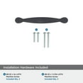 thumbnail image 3 of Amerock Inspirations 3 inch (76mm) Center-to-Center Matte Black Cabinet Pull, 10 Pack, 3 of 3