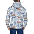 thumbnail image 5 of Zip Up Hoodies for Men - Seal Fox Seagull Whales Long Sleeve Comfrt Men'S Fashion Hoodies & Sweatshirts, Jackets for Men Hoodies Pullover Clothing Clothes with Pouch, 5 of 5
