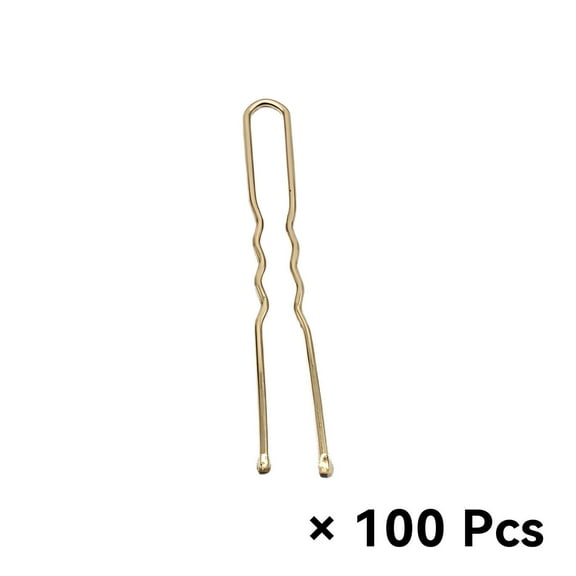 CCOCC 100 Pcs Hair Bows,6cm Round Head Design Hair Accessories for Girls,Hair Protection Smooth Finish Hair Pins,Gold