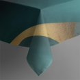 thumbnail image 5 of Teal Gold Marble Pattern Square Tablecloth,Waterproof Square Table Cover,Wipeable Spillproof Washable Table Cover for Home Kitchen Party Decor 42"X42"(107x107cm), 5 of 6