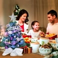 thumbnail image 5 of NALONE Mini Christmas Tree with Lights and Timer, 24 Inch Snow Flocked Small Christmas Tree with 27 Pcs Ornaments, 80 Branch Tips Tabletop Christmas Tree for Holiday Decoration(Gold), 5 of 7