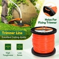 thumbnail image 4 of UCINNOVATE String Trimmer Line, 1 Spool Round Weed Eater String 2.4mm x 100m, Premium Nylon Weed Wacker String, 095 Trimmer Line Heavy Duty for Lawn Mowers, Trimmers, Orange (0.095 inch x 328 ft), 4 of 8