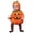 Orange-c, variant on LRen Infant Baby Boy Girl Hooded Zipper Romper With Orange Black Striped Footed Pants, Autumn Holiday Halloween Matching Outfit