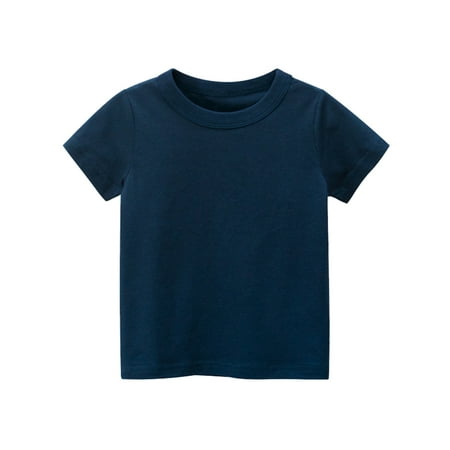 

Toddler Kids Girls Boys Short Sleeve Basic T Shirt Casual Summer Tees Shirt Tops Solid Color