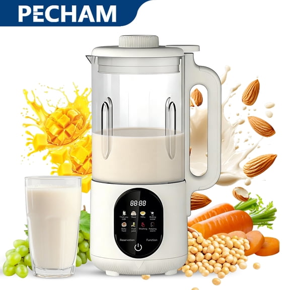 Pecham 50oz Automatic Nut Milk Maker, 10-in-1 Soy Milk Maker Machine with Delay Start, Keep Warm, Boil Water