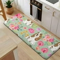 thumbnail image 5 of Basset Hound and Pioneer Flower Kitchen Rug Mat,Kitchen Runner Rugs Non Skid Washable,Decorative Kitchen Floor Mats for Kitchen,Sink,Laundry,17"x47.2", 5 of 7