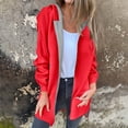 thumbnail image 1 of LOVZFMLL Jackets for Women's Winter Solid Color Hoodie Mid-Length Zipper Cardigan Jacket Long Sleeve Top, 1 of 7