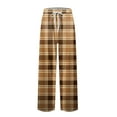 thumbnail image 6 of Men's Knitted Fashionable Printed Pocket Casual Pants, Plaid Pajama Pants for Home, Sleep and Lounge Wear,Brown,L, 6 of 8