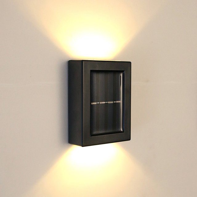 Luz solar de pared hacia arriba y hacia abajo, luz de pared brillante, lámpara de jardín al aire libre, resistente al agua Wmkox2329yii hfskjfh2322
