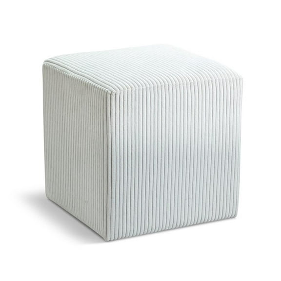 Pemberly Row Modern / Contemporary Soft Microsuede Fabric Cream Ottoman / Stool