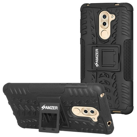 1015 Micro Case - Huawei Honor 6X 2016 Case and Charger Combo, Premium Dual Layer Slim ShockProof Case with Micro USB Car Wall Travel Vehicle Charger for Huawei Honor 6X 2016