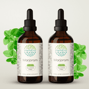 HerbEra Marjoram Tincture, Herbal Dietary Supplement for Digestive Support, Marjoram (Origanum majorana) Dried Leaf Extract, Natural, Alcohol-Free, Drops 2x4 oz