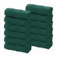 thumbnail image 2 of Superior Roma Cotton Face Towels/Washcloths, Set of 12, Evergreen, 2 of 10