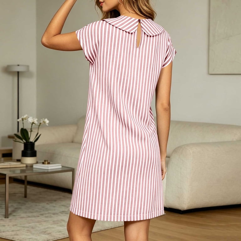 vertical striped mini dress BRUNCH PLANS STRIPED MINI DRESS IN BLUE AKIRA