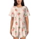 thumbnail image 1 of Balery Strawberries Conjunto de Pijama para Mujer con Estampado, Dos Piezas de Manga Corta y Shorts, Ropa de Dormir Suave con Cuello Redondo y Bolsillos-Small, 1 of 6