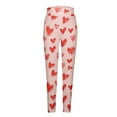 thumbnail image 4 of QATAINLAV Women's Valentine Day Leggings Novelty Heart Printed Tight Yoga Pants Milk Silk Soft Sport Elastic Tight Pants Valentines Gifts Multicolor S, 4 of 6