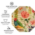 thumbnail image 3 of Honeii Vintage Bird print Leather Coaster Set of 4, ideal for safeguarding your furniture from drinks spills and effortless cleanup-Octagon, 3 of 6