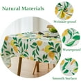 thumbnail image 4 of Yellow Lemon Fabric Tablecloth Bright Flowering Lemons Print Rectangle Table Cloth Stain Resistant Waterproof Wipeable Table Cover for Kitchen Dining Room Picnic Party Banquet,60x84 Inches, 4 of 5