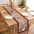 thumbnail image 3 of Christmas Table Runner 120 Inches Long Farmhouse Dress Scarves, Xmas Tree Snowman Birch Snowflakes Balls Plaid Dining Tablerunner for Coffee Table/Kitchen Island/Party Décor, 13" x 120", 3 of 8