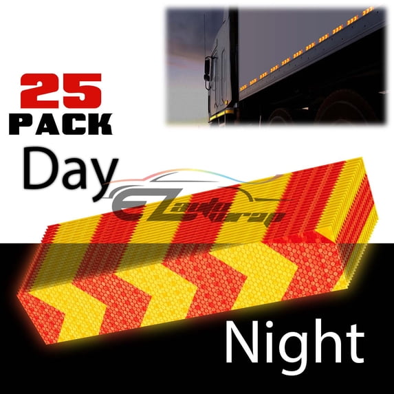 DOT-C2 Conspicuity Arrow Reflective Tape Strip 1 Foot Safety Warning Trailer RV