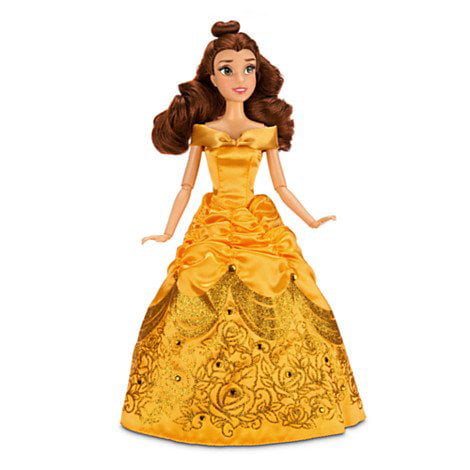 Disney Beauty & The Beast PRINCESS BELLE 12" DOLL Gold Dress Royal Shimmer NEW 